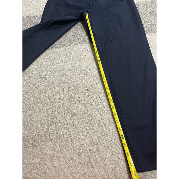 Talbots Ankle Dress Pants Women's Size 12 Dark Blue Hampshire Textured Fabric - Picture 3 of 12
